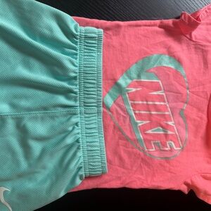 Nike Pink and Mint Green Girls Outfit